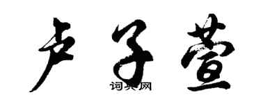 胡問遂盧子萱行書個性簽名怎么寫