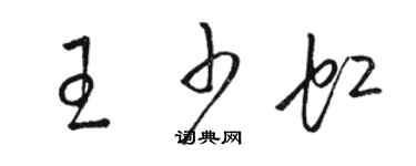 駱恆光王少虹草書個性簽名怎么寫