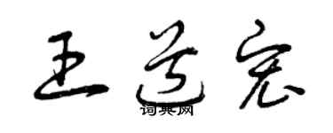 曾慶福王道宏草書個性簽名怎么寫