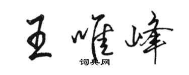 駱恆光王唯峰行書個性簽名怎么寫