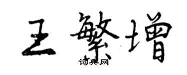 曾慶福王繁增行書個性簽名怎么寫