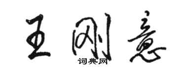 駱恆光王剛意行書個性簽名怎么寫