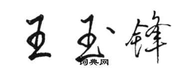 駱恆光王玉鋒行書個性簽名怎么寫