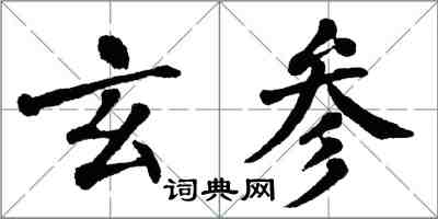 翁闓運玄參楷書怎么寫