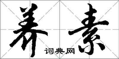 胡問遂養素行書怎么寫