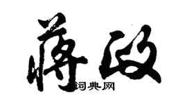 胡問遂蔣政行書個性簽名怎么寫