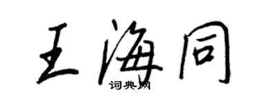 王正良王海同行書個性簽名怎么寫