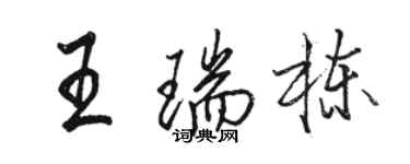 駱恆光王瑞棟行書個性簽名怎么寫