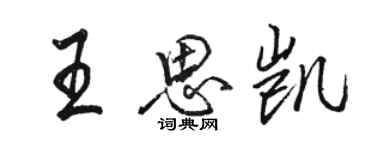 駱恆光王思凱行書個性簽名怎么寫