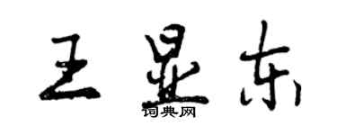 曾慶福王顯東行書個性簽名怎么寫