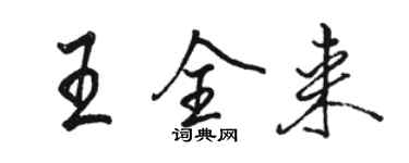 駱恆光王全來行書個性簽名怎么寫