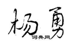 曾慶福楊勇行書個性簽名怎么寫
