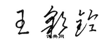 駱恆光王彩鈴草書個性簽名怎么寫