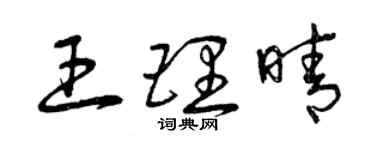 曾慶福王理晴草書個性簽名怎么寫