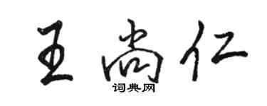 駱恆光王尚仁行書個性簽名怎么寫