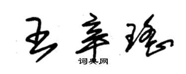 朱錫榮王辛瑤草書個性簽名怎么寫