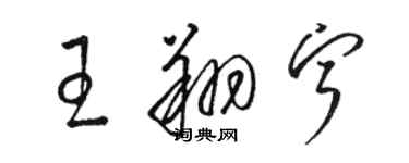 駱恆光王翔寧草書個性簽名怎么寫