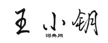 駱恆光王小鑰行書個性簽名怎么寫