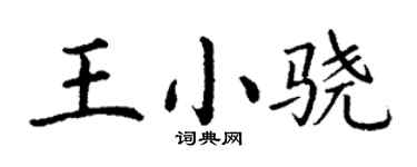 丁謙王小驍楷書個性簽名怎么寫
