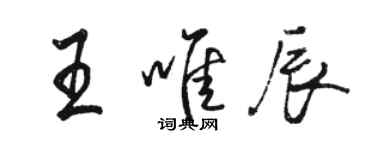 駱恆光王唯辰行書個性簽名怎么寫