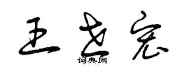 曾慶福王世宏草書個性簽名怎么寫