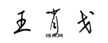 梁錦英王肖戈草書個性簽名怎么寫