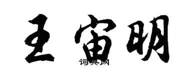 胡問遂王宙明行書個性簽名怎么寫
