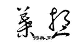 曾慶福葉想草書個性簽名怎么寫