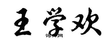 胡問遂王學歡行書個性簽名怎么寫