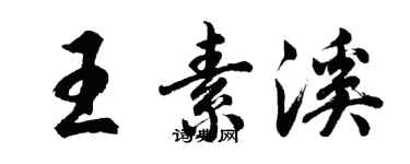 胡問遂王素溪行書個性簽名怎么寫