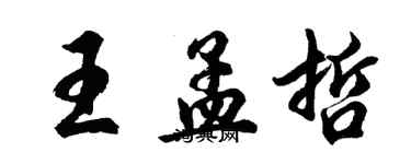 胡問遂王孟哲行書個性簽名怎么寫