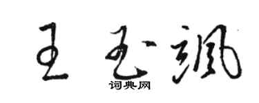 駱恆光王玉颯草書個性簽名怎么寫