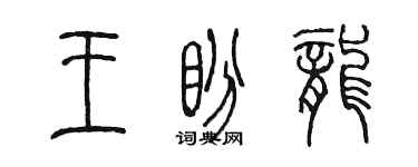 陳墨王盼龍篆書個性簽名怎么寫