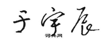 駱恆光於宇辰草書個性簽名怎么寫