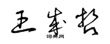 曾慶福王成哲草書個性簽名怎么寫