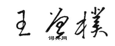 駱恆光王曾樸草書個性簽名怎么寫