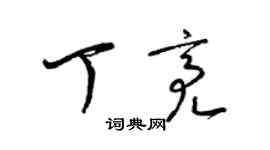 梁錦英丁亮草書個性簽名怎么寫