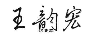 駱恆光王韻宏行書個性簽名怎么寫