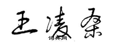 曾慶福王凌桑草書個性簽名怎么寫