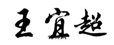 胡問遂王宜超行書個性簽名怎么寫