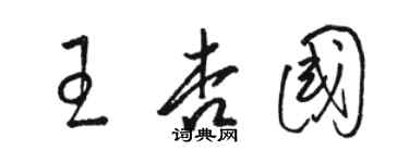 駱恆光王杏國草書個性簽名怎么寫