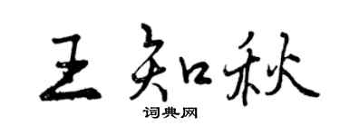 曾慶福王知秋行書個性簽名怎么寫