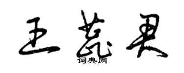 曾慶福王蕊君草書個性簽名怎么寫