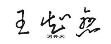 駱恆光王知戀草書個性簽名怎么寫