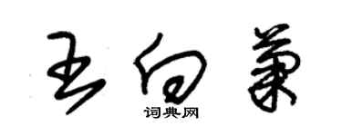 朱錫榮王向菊草書個性簽名怎么寫