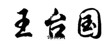 胡問遂王台國行書個性簽名怎么寫