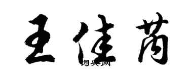 胡問遂王佳芮行書個性簽名怎么寫