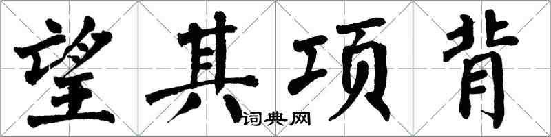 翁闓運望其項背楷書怎么寫