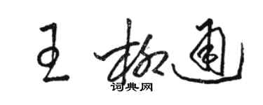 駱恆光王柳通草書個性簽名怎么寫