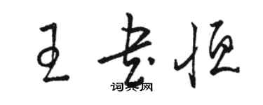 駱恆光王書恆草書個性簽名怎么寫